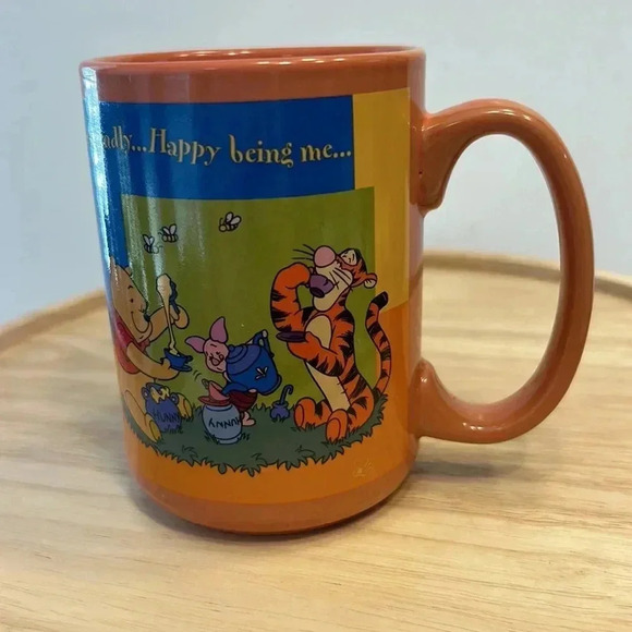 HH Disney Winnie Pooh Bear Orange Coffee Tea Mug Happy Being Me Tigger piglet - Picture 2 of 4